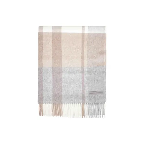 Zegna Кашемир Вязаные Шарфы Мужской Серый Розовый