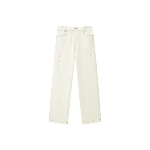 PEACEBIRD Denim Natural White Women's Jeans PEACEBIRD Деним Натуральный Белый Женские Джинсы