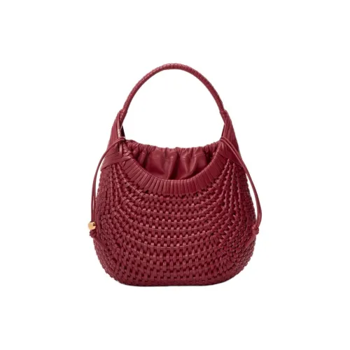 LOEWE Совместное издание Anagram Napa Голень Кожа Сумка-хобо Сумка на плечо Через плечо Сумка Женская Вишня