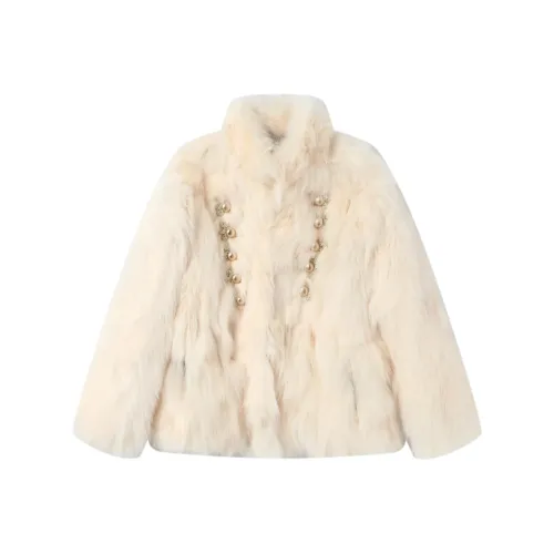 HeartyBite Белый Экологичный Eco Friendly Мех Женские Меховые изделия