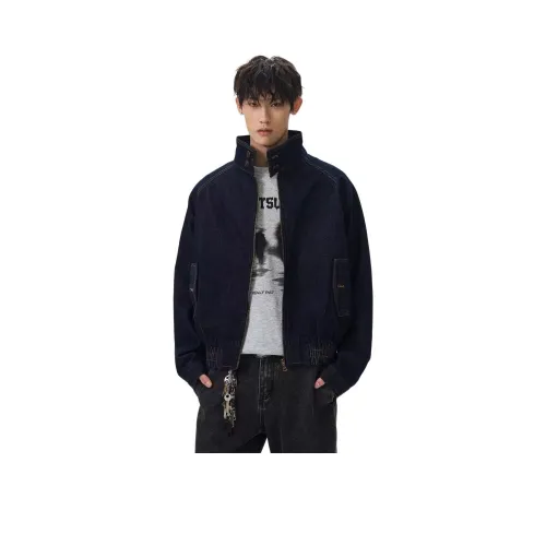 HIPHOPPUNKS Blue Men's Jackets HIPHOPPUNKS Синий Мужские Куртки