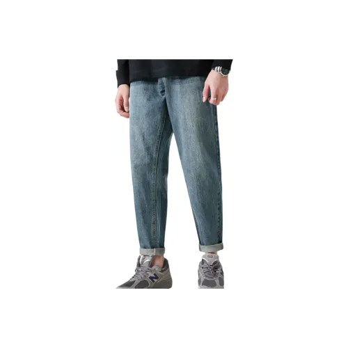 LOUGHNEA Винтажные синие мужские повседневные штаны