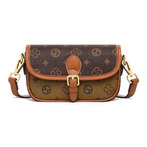 OUBOTE Сумка через плечо из синтетической кожи стандартная женская кофейного цвета