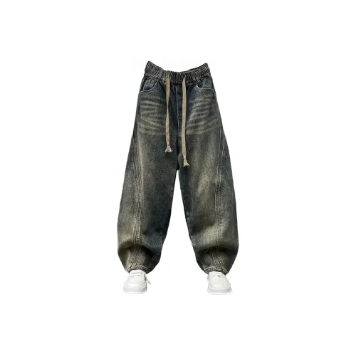 ZMHT Blue Unisex Jeans ZMHT Синий Унисекс Джинсы