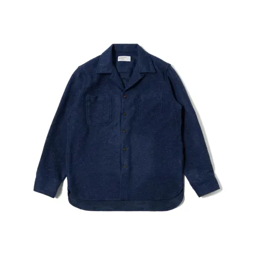 Universal Works Темно-синий Dam Marl Work Рубашка Мужская