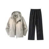 Ветровка и Комплект Брюк (Хаки + Черный)