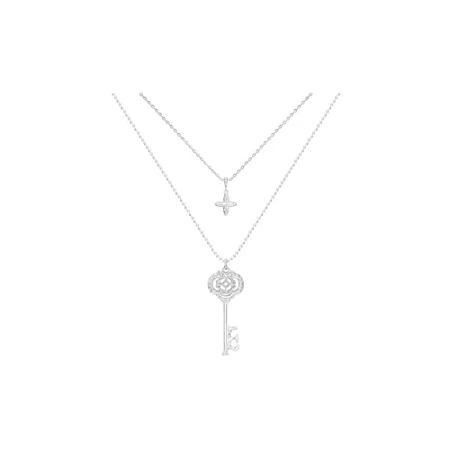 TEICE Медный покрытие из белого золота 5A ожерелье с цирконием унисекс