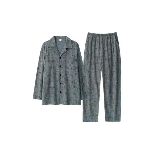 FENTENGCARE Серый Мужской Пижамный Комплект