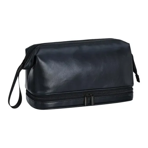 Luo Youte PU кожа двойной слой сумка для туалетных принадлежностей легкая британский стиль хорошая внешность сумка