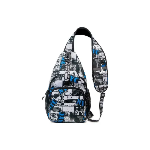 QIAJIAN Oxford Sling Bag Regular Unisex Multicolor