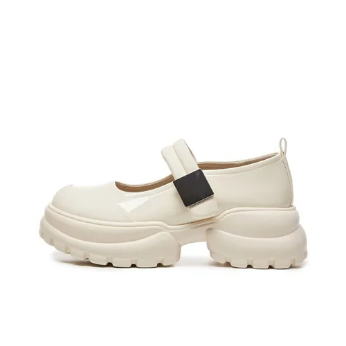 ST SAT Квадратный каблук Mary Jane Туфли на высоком каблуке Женские