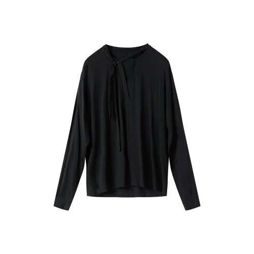 HUANXIANGZHE Базовый слой Длинный рукав Т-рубашка Внутренний топ Унисекс