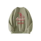 Серый горошек зеленый (Красный розовый логотип на груди _Y красный розовый логотип на спине)