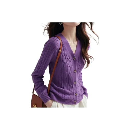 OURUOKE Фиолетовый Женский Трикотаж