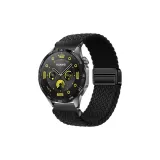 Черный [Нейлон, ткань, вязаная - магнитная застежка - ремешок для часов]