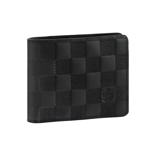 LOUIS VUITTON Slender Кошелек из коровьей кожи Мужской Черный