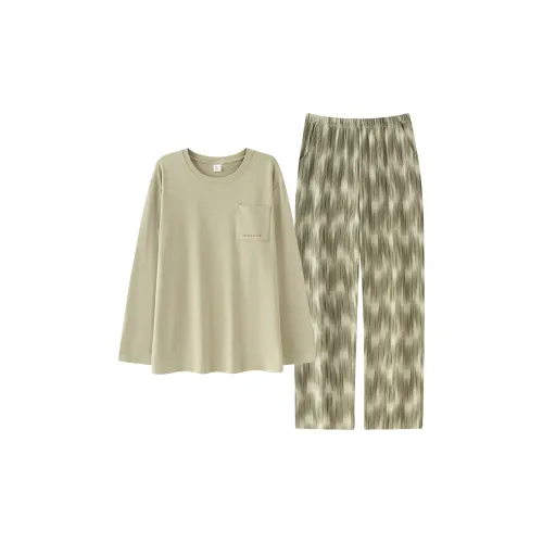 FENTENGCARE Зеленый Мужской Пижамный Комплект