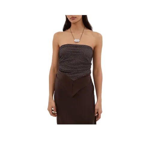DISSH Коричневый Женский Топ без бретелек