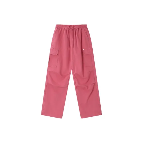 UIIJII Pink Red Women's Casual Pants UIIJII Розовые Красные Женские Повседневные Брюки