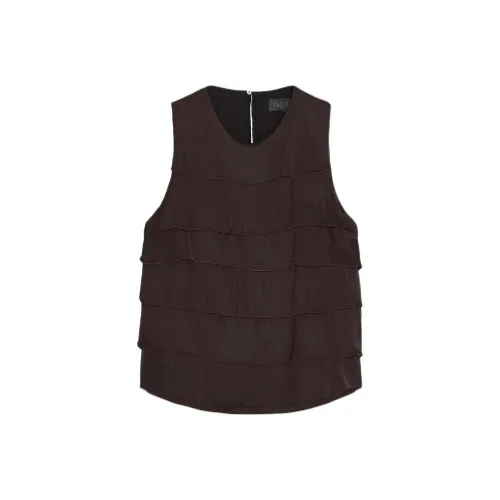 ZARA Коричневый Женские Майки