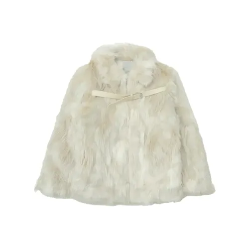 HeartyBite Абрикос Имитация Лисий мех Женские Меховые изделия