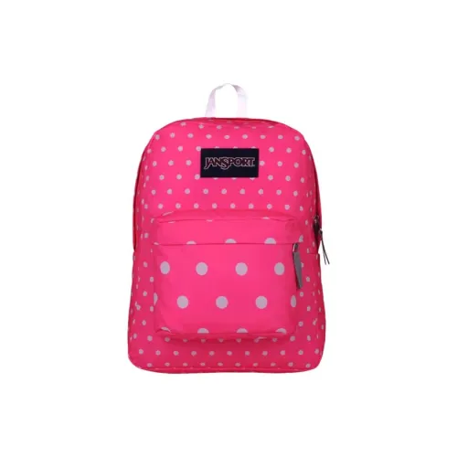 JanSport Ткань Рюкзак Средний Женский Розовый Белый Dots