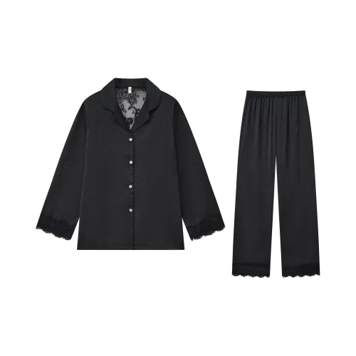 Kosrood Черный Женский Пижамный Комплект