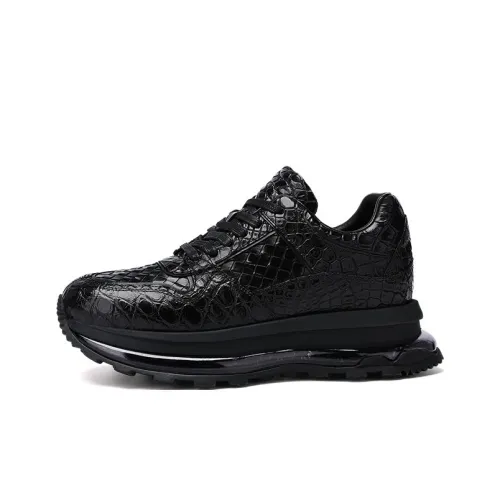 U7 High End Модный Амортизация Устойчивый к истиранию Дышащий Увеличивающий высоту Низкий Топ Повседневная обувь Мужская Черный