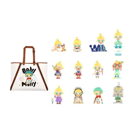 POP MART Детский Молли Коллекция "Когда мне было три года" Случайный 1 Mystery Коробка + Сумка через плечо Trend Based Products