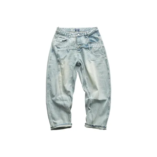 YIMAI Blue Men's Jeans YIMAI Синий Мужские Джинсы