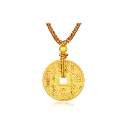 WUDANGSHAN Золото-покрытое медное ожерелье унисекс