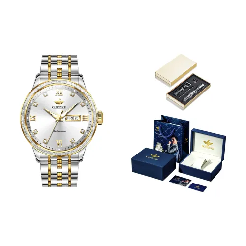 Oupinke Механический механизм ремешок из нержавеющей стали мужские часы многоцветный циферблат