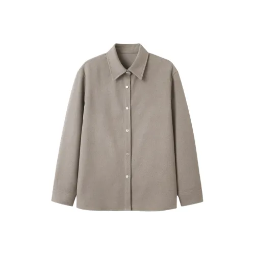 LUYOUYE Серый Кофейный Женские Рубашки