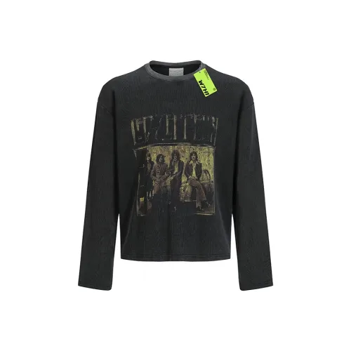 W7H1 Выстиранный Черный Унисекс T-рубашки