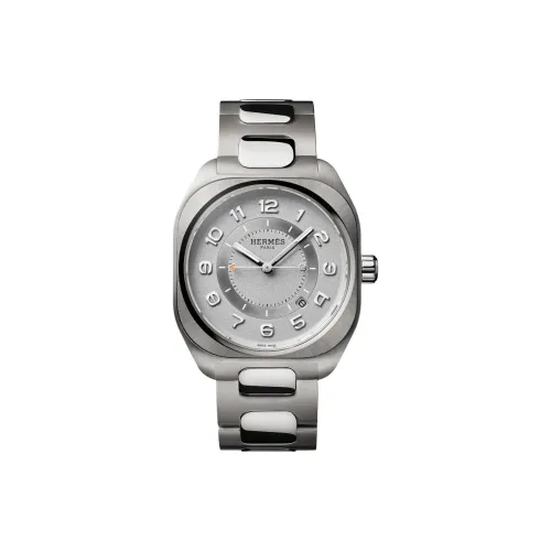 HERMES Heure H Наручные часы Автоматический Механический Механизм Титан Ремешок 42 мм Серый Циферблат Мужские часы