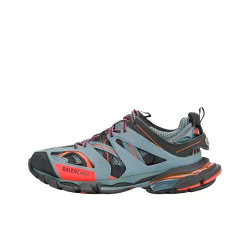 Balenciaga Низкий топ толстая подошва кроссовки мужские серо-оранжевые