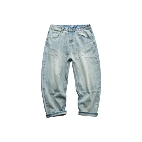 YIMAI Blue Men's Jeans YIMAI Синий Мужские Джинсы