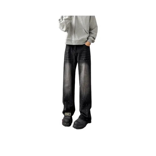 NEAR HERE Черный Унисекс Джинсы