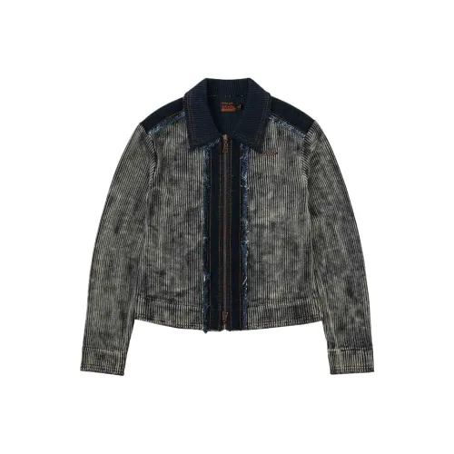 EVISU Темно-синие женские джинсовые куртки