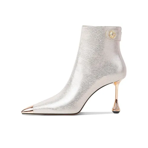 Hoov Ботильоны Бежевый Серебряный Женские