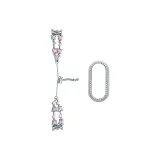 Сверкающий страз, бабочка + один ряд вырез, серебряный ромб, чехол