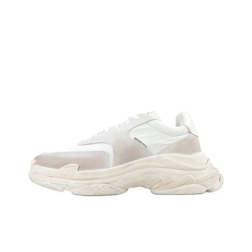 Balenciaga Triple S Low Топ Толстая подошва Кроссовки Мужские Белые