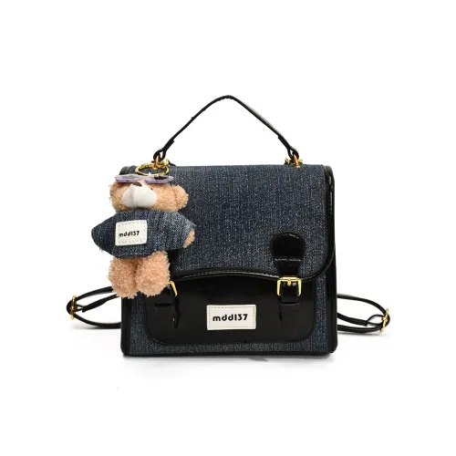 DALO ПУ (полиуретан) Панель из денима Рюкзак Женские Черный коричневый