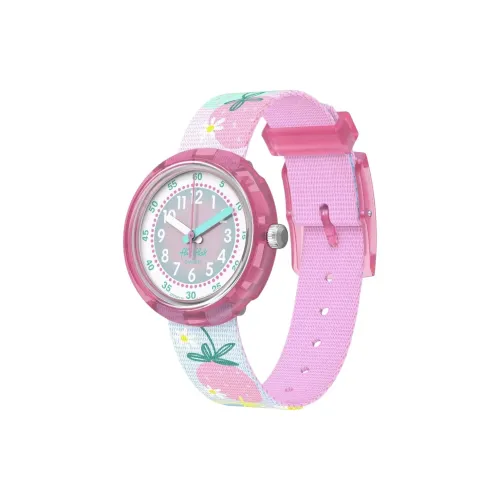Swatch Quartz Механизм Kids Flik Flak Feifei Series Часы 31,85мм*30,6мм Розовый