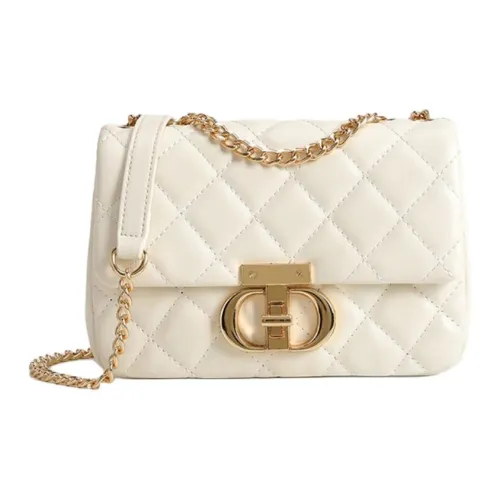 NOMK ПУ (полиуретан) Сумка через плечо Женская Экрю