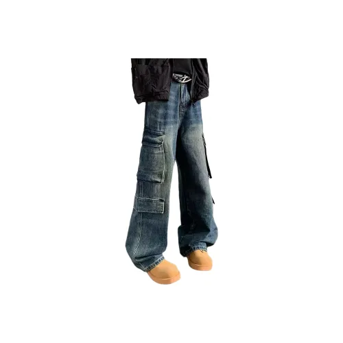 REXSHION Blue Unisex Jeans REXSHION Синий Унисекс Джинсы