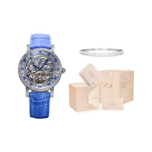 VRQ Faith Series Гипсофила BY5 Автоматический механический механизм Часы Женские Часы с циферблатом Skeleton