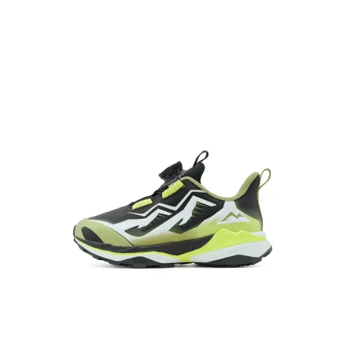 QIAODAN Противоскользящий Водонепроницаемый Легкий Амортизация Низкий Топ Беговые кроссовки Черный Камень Лотос Зеленый Детский