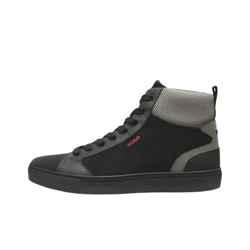 Hugo Boss Menswear High Топ Скейтборд Кроссовки Мужские Черные