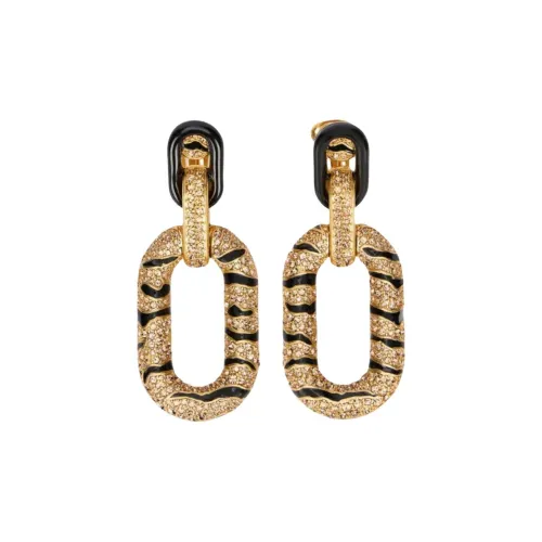 Серьги Roberto Cavalli Crystal женские золотые